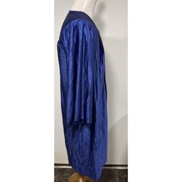 Graduation Source Cap And Gown Royal Blue Kids Size 45 5’ Ft - 5’ 2” Zip Up - Picture 3 of 9